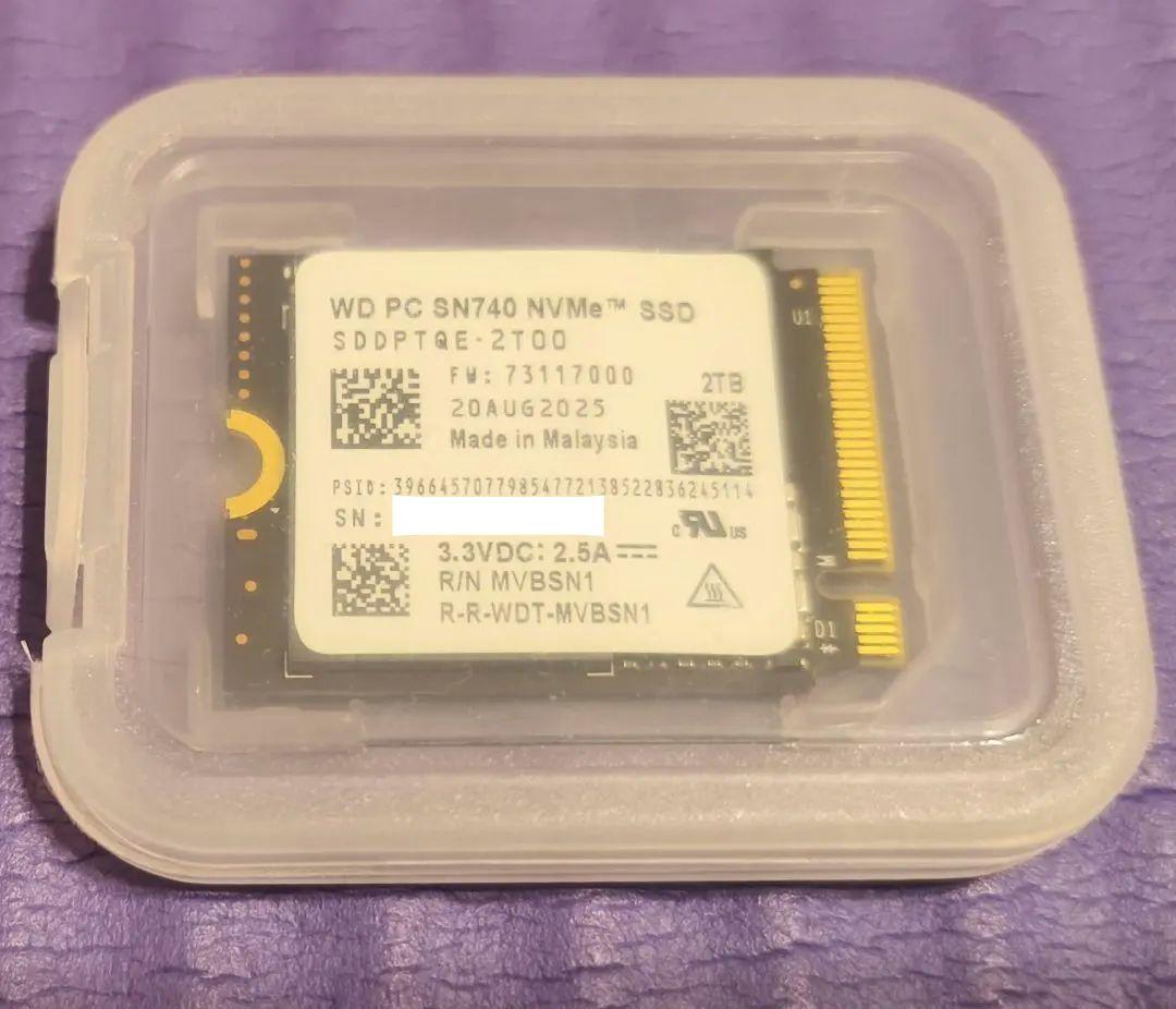 【新品未使用】SN740 2230 2TB NVMe SSD