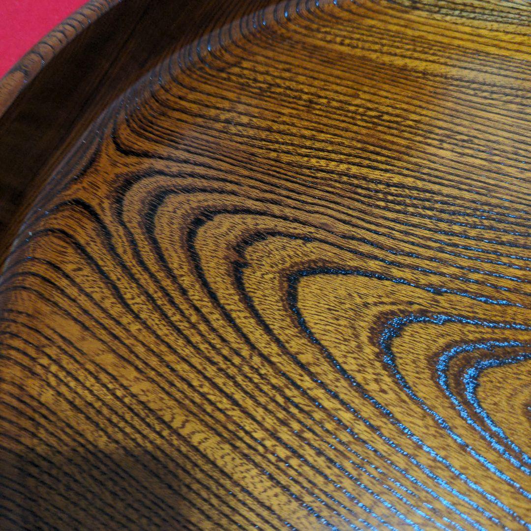 欅　くり抜き　丸盆　２個セット