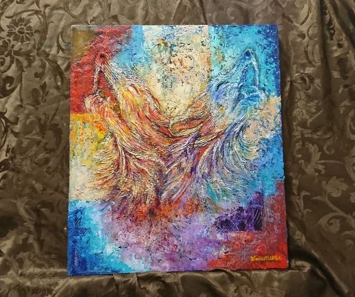 油絵 絵画 二つの思い