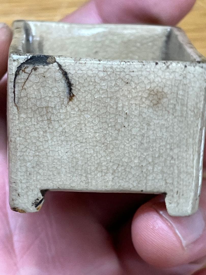 時代物　骨董品　古志野香合　 茶道具