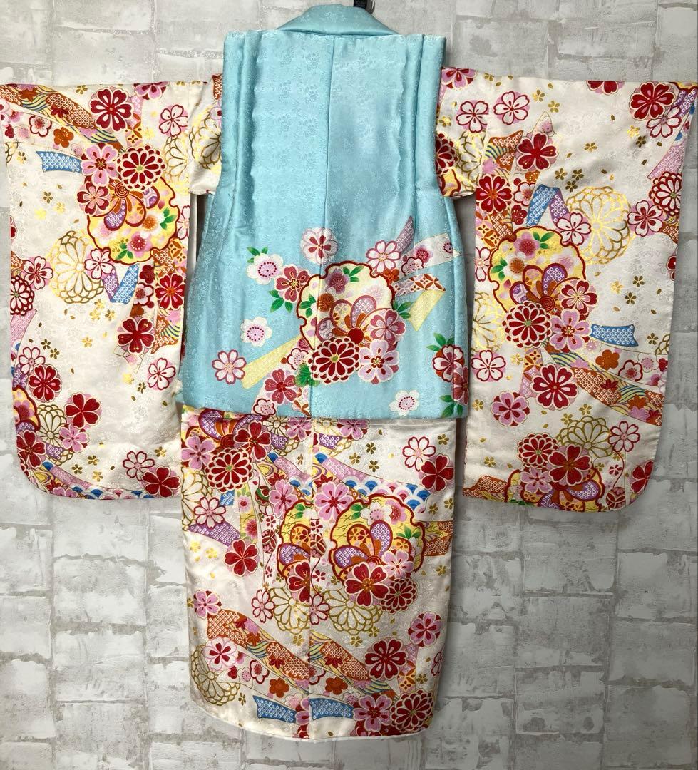 七五三 3歳 正絹 着物 セット　ひな祭り　お正月　お祝い着　被布　和装　結婚式
