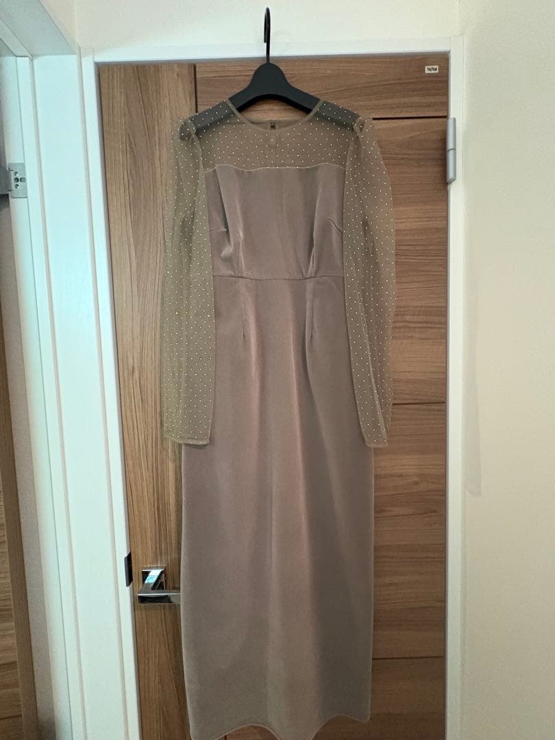 【LEJA】未使用タグ付き　2WAYリボンビスチェベロアIラインドレスワンピース