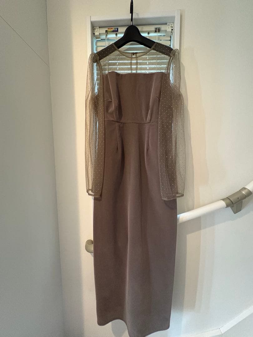 【LEJA】未使用タグ付き　2WAYリボンビスチェベロアIラインドレスワンピース