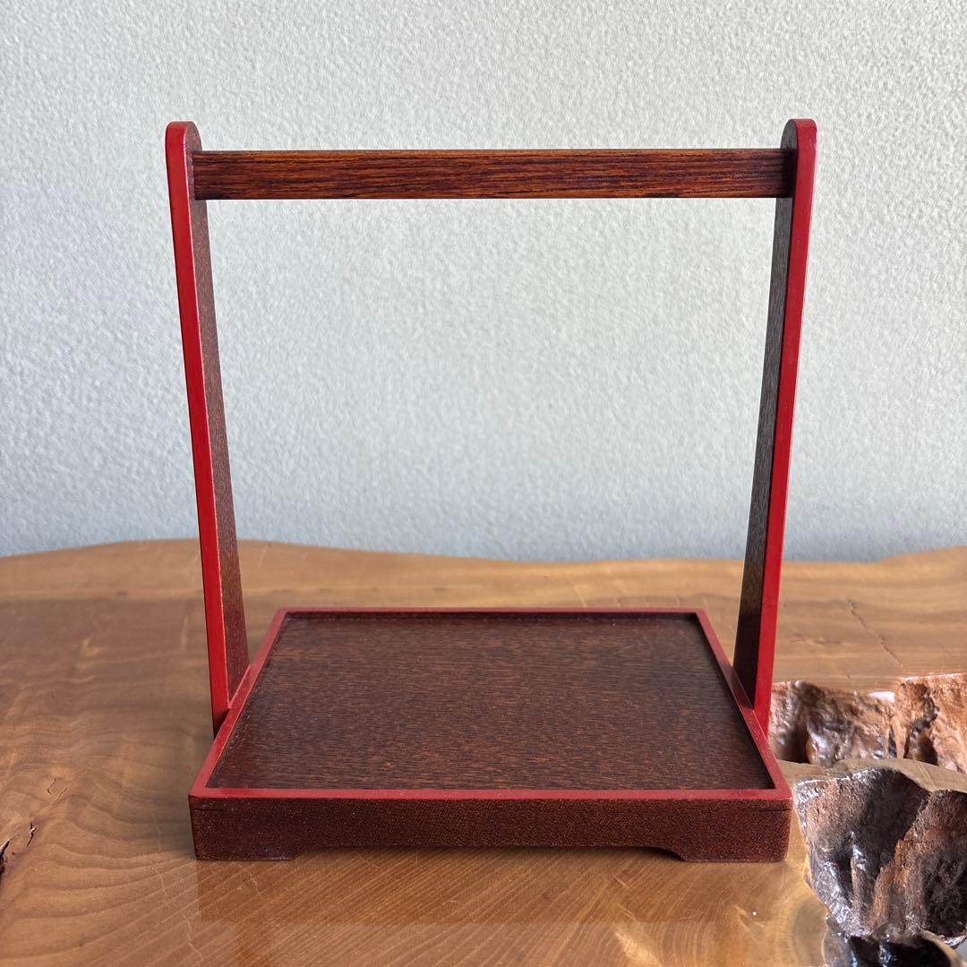 名門 平安 みの屋 美濃屋 木製 手提重箱 古道具 弁当箱 菓子器 共箱