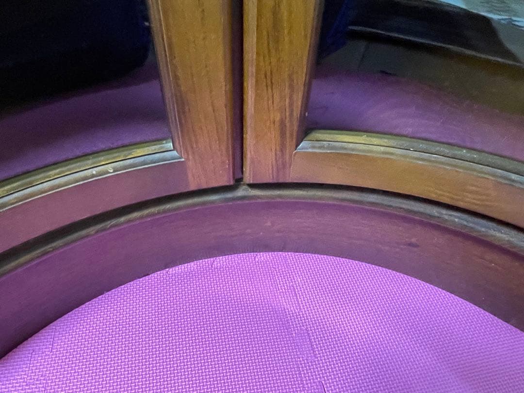 カリモク木製コーナーキャビネット ガラス扉付き