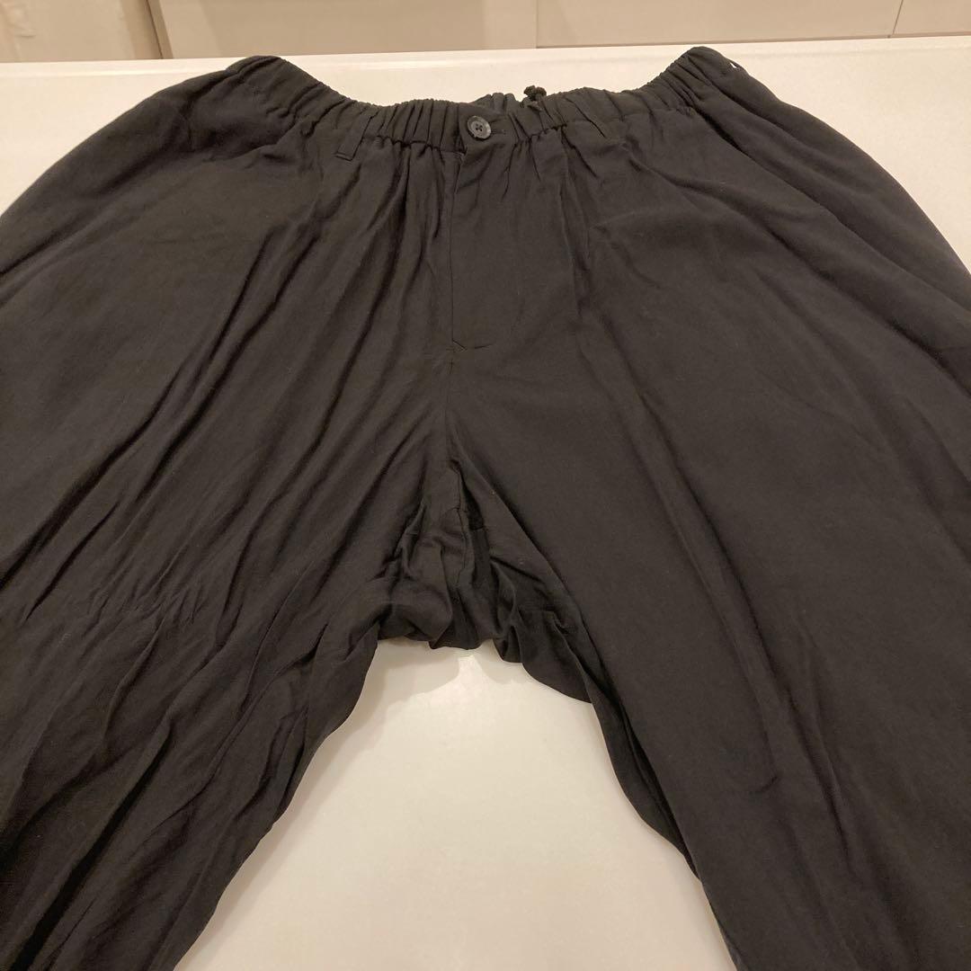 ヨウジヤマモト黒 サルエルパンツ ゴムウエスト