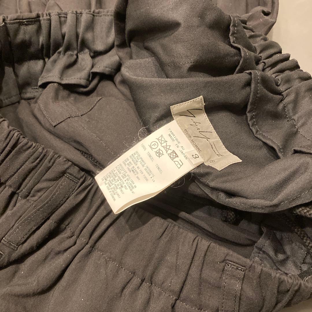 ヨウジヤマモト黒 サルエルパンツ ゴムウエスト
