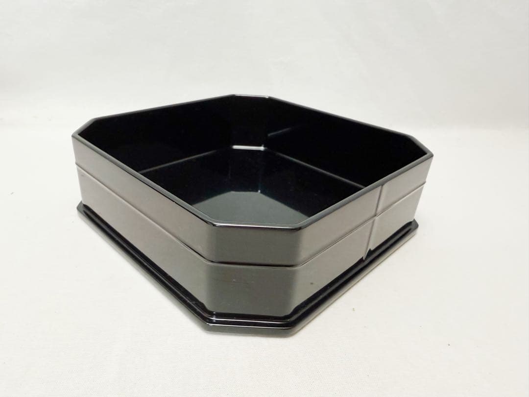 未使用 茶道具 木製 黒真塗 五段縁高重 元箱