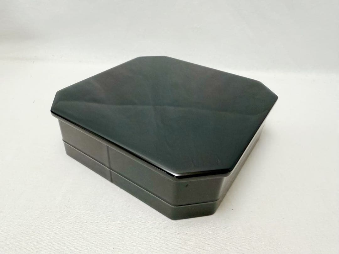 未使用 茶道具 木製 黒真塗 五段縁高重 元箱