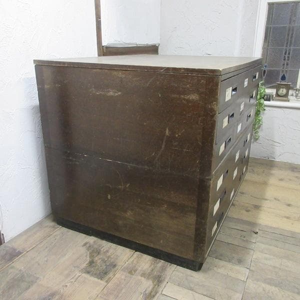 イギリス アンティーク 家具 アーキテクト チェスト 製図 図面入れ 6372c