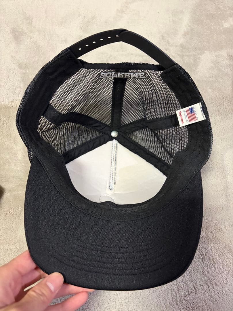 Supreme メッシュバックキャップ 黒