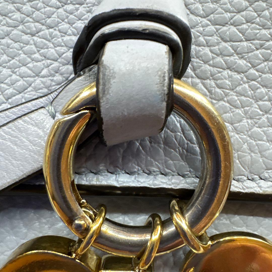 【中古】Chloé 三つ折り財布 イニシャルK,C チャーム付き