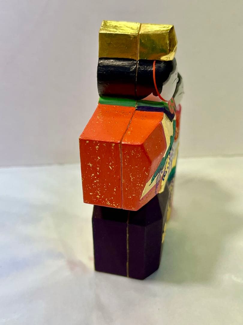 一刀彫 雛人形 香合 10cm