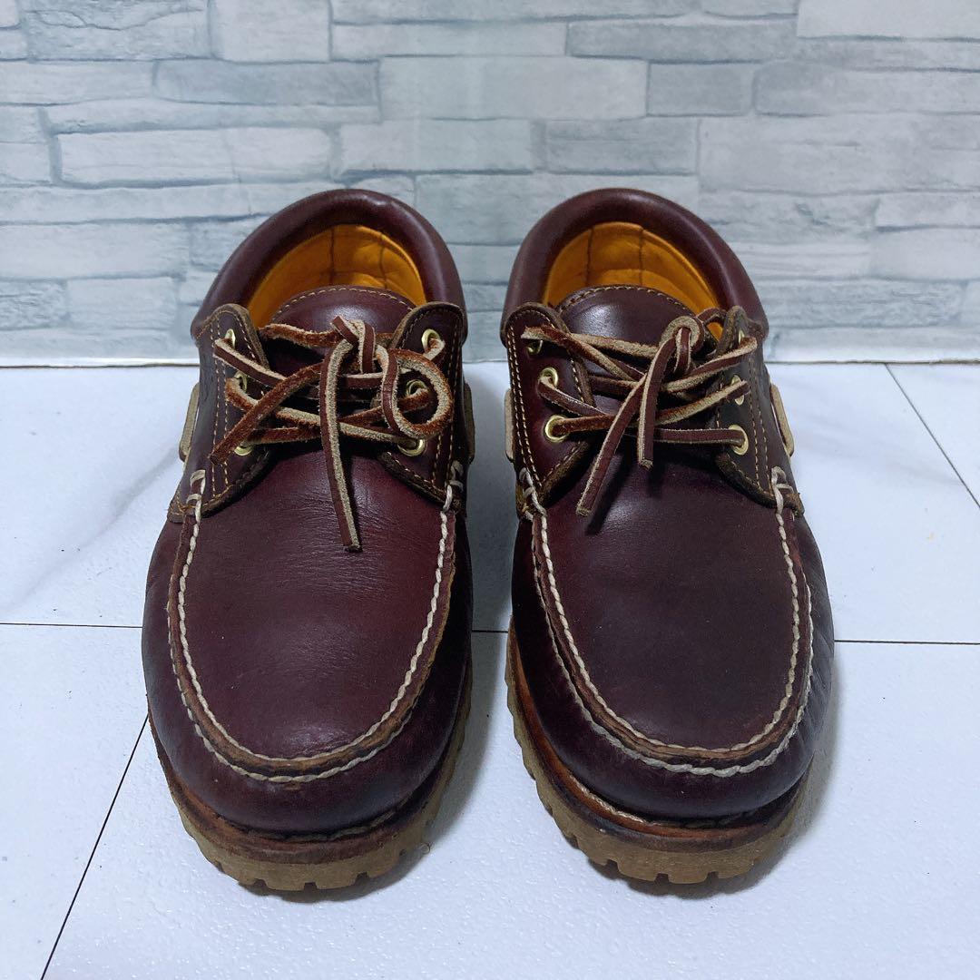 美品 ティンバーランド 3eye クラシックラグ 27.5 デッキシューズ 赤茶