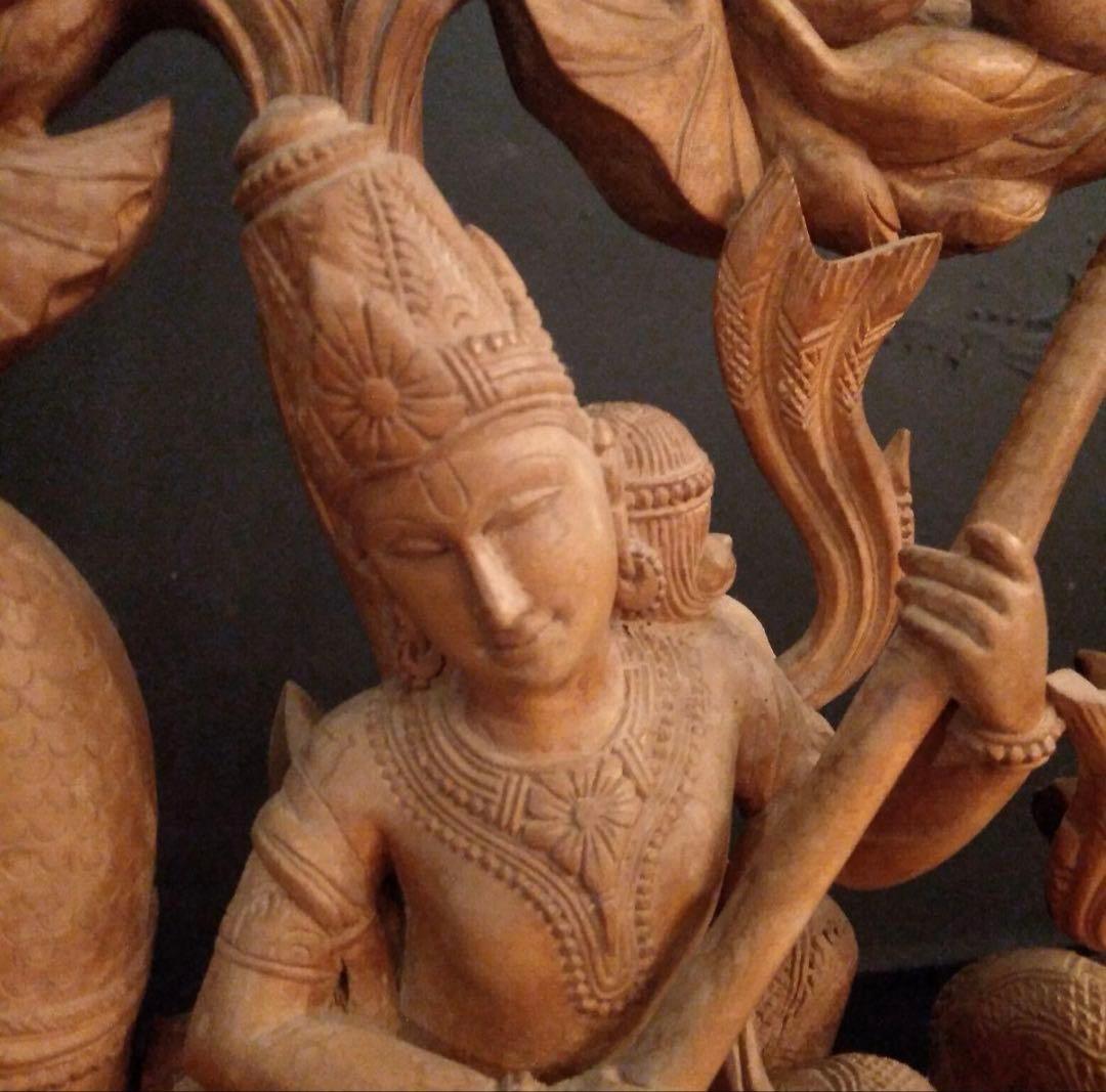 インド 木彫り ヒンドゥー教　骨董　アンティーク