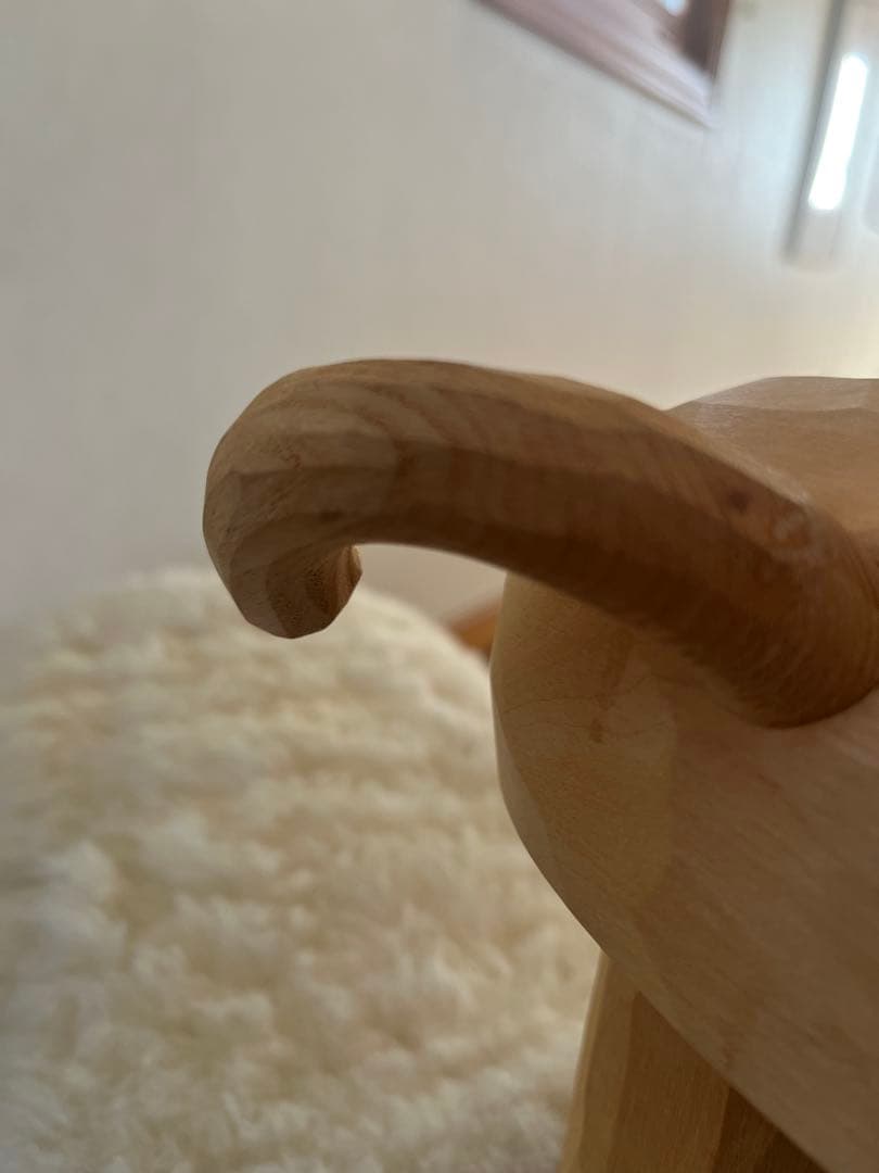 puu ja puu プーヤプー 北欧 手作り パイン材 ムートン 羊 スツール