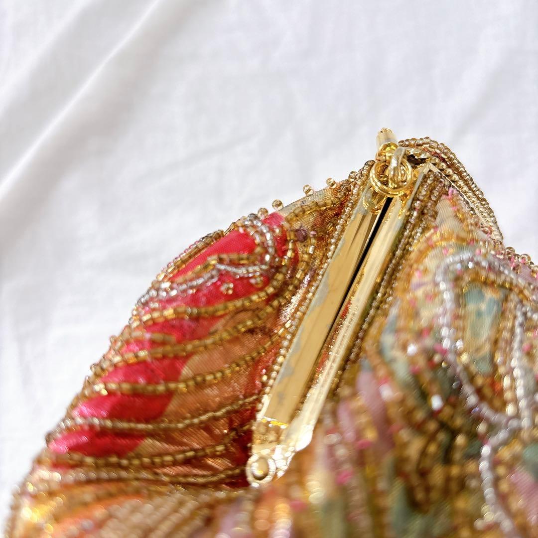 激レア品✨アンティークバッグ　高級　ビーズバッグ　パーティーバッグ　ハンドバック