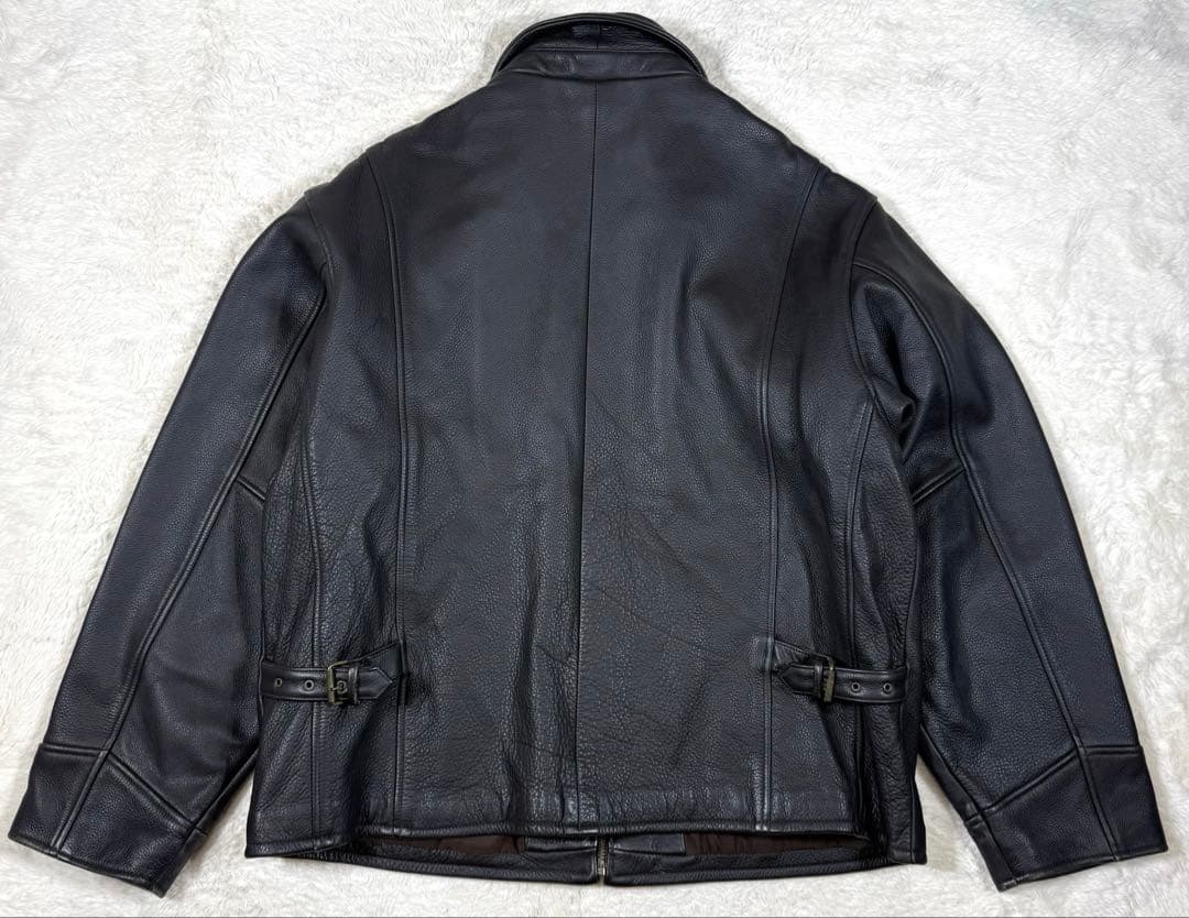 エディーバウアー 白タグ レザージャケット 本革 ダークブラウン 90s