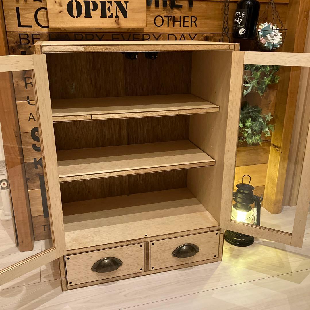 食器棚③　キャビネット　アンティーク　ハンドメイド　木製