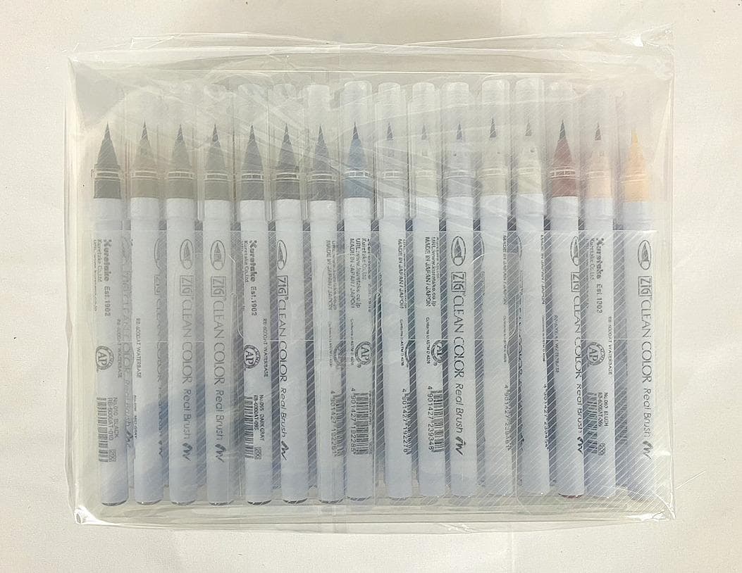 呉竹 カラーペン 筆ペン ZIG クリーンカラー リアルブラッシュ 80色