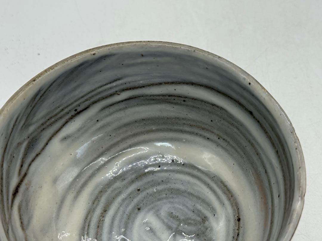 坂田甚内作　刷毛釉茶碗　茶道具　益子　名人作　送料込み250606