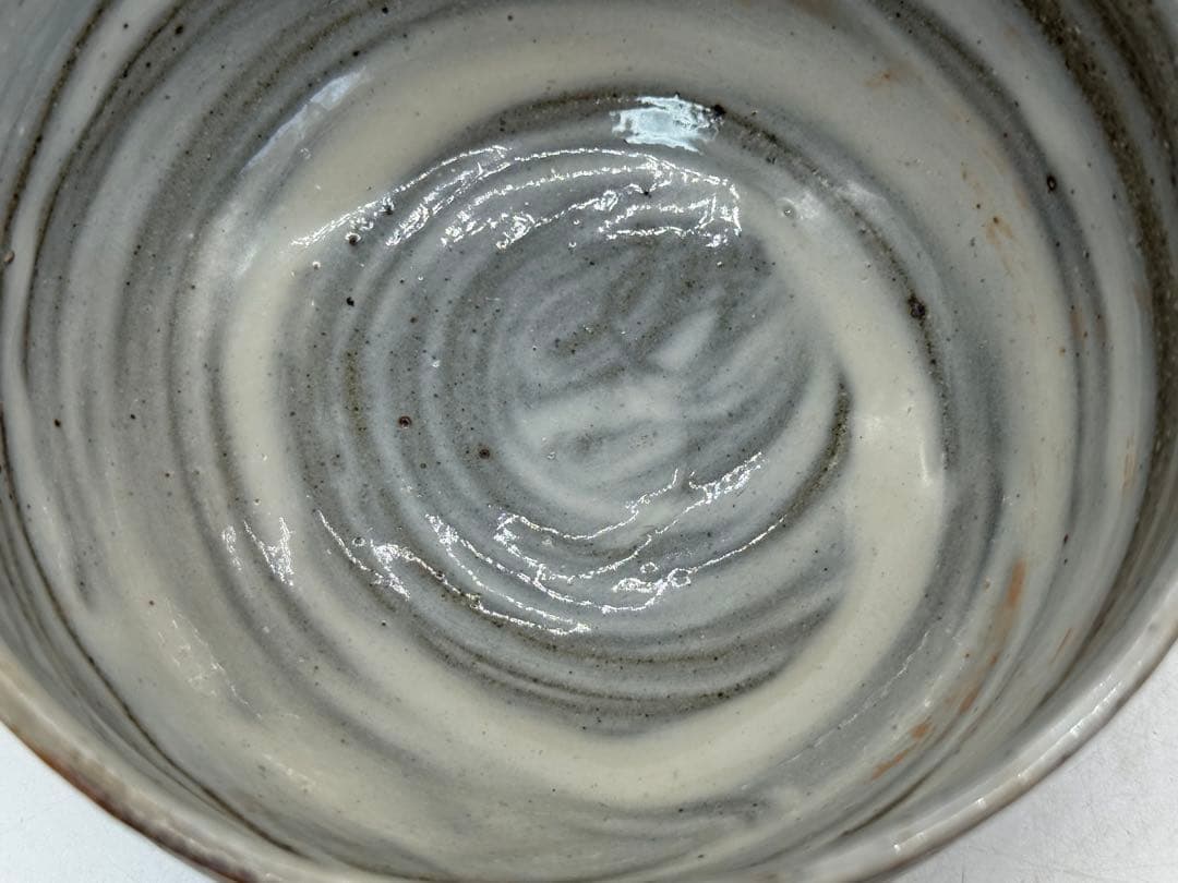 坂田甚内作　刷毛釉茶碗　茶道具　益子　名人作　送料込み250606