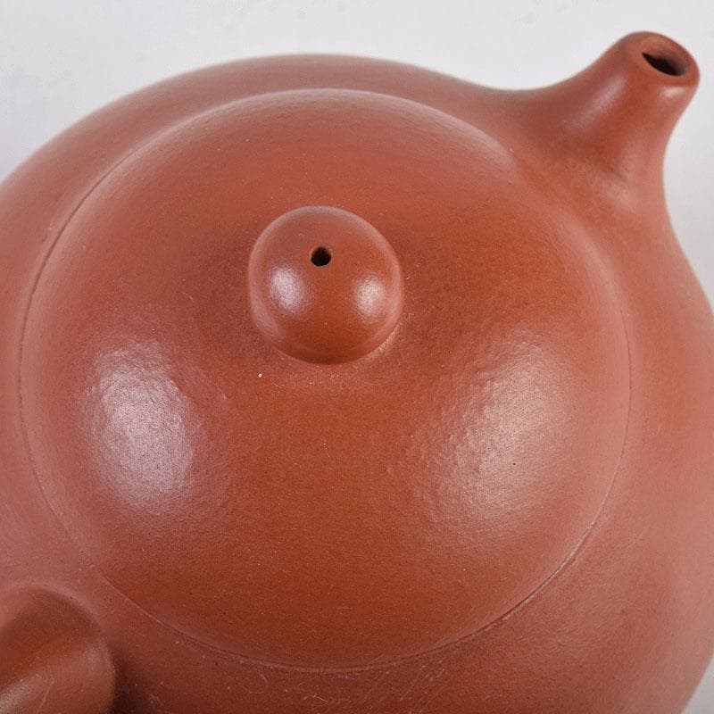 中国　中国宣興銘　紫砂　朱泥　急須　茶壷　V　R8916