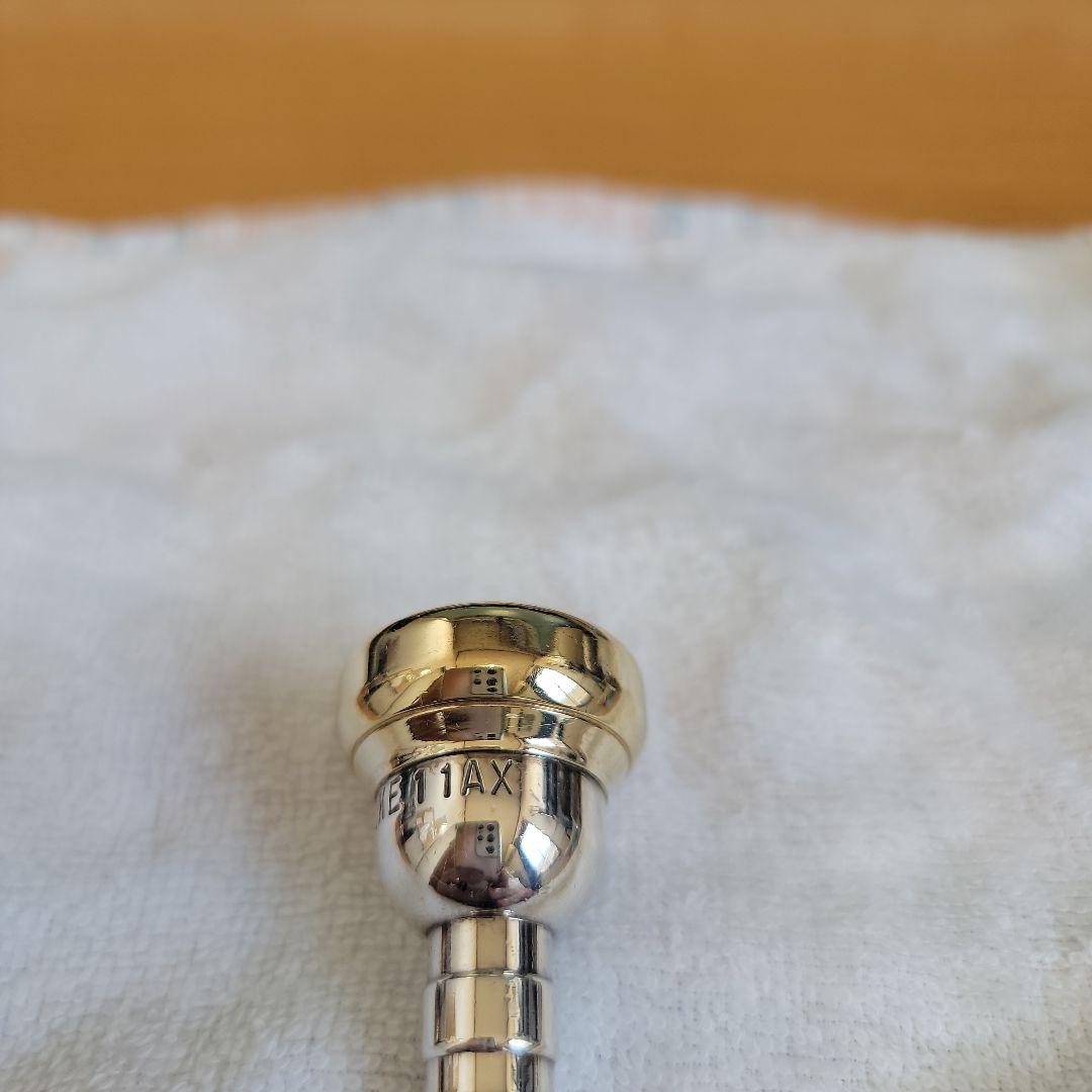 シルキー　ピッコロトランペット用マウスピース　11AX リム金メッキ