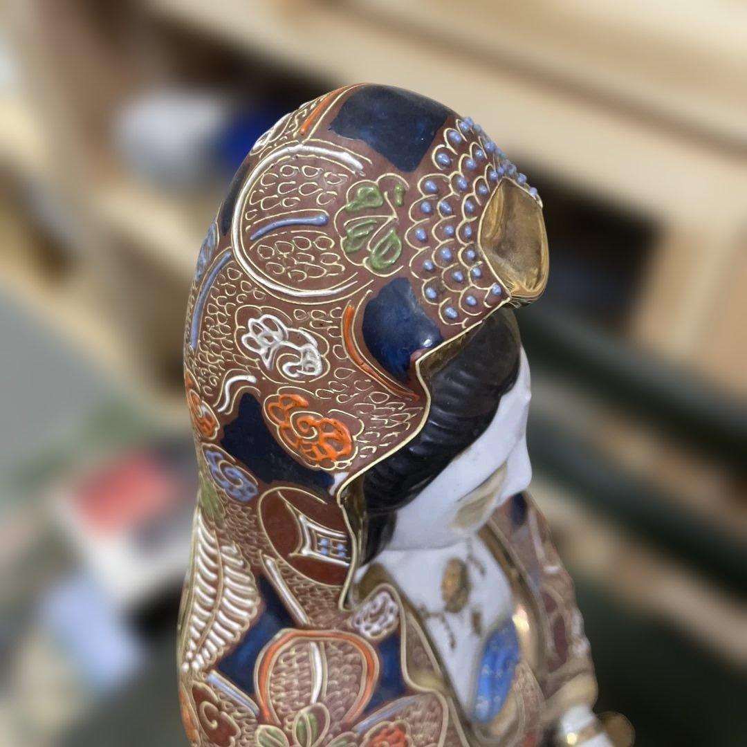 石川県九谷焼観音像　陶器製 女性像 装飾品　伝統工芸品　日本美術　金彩