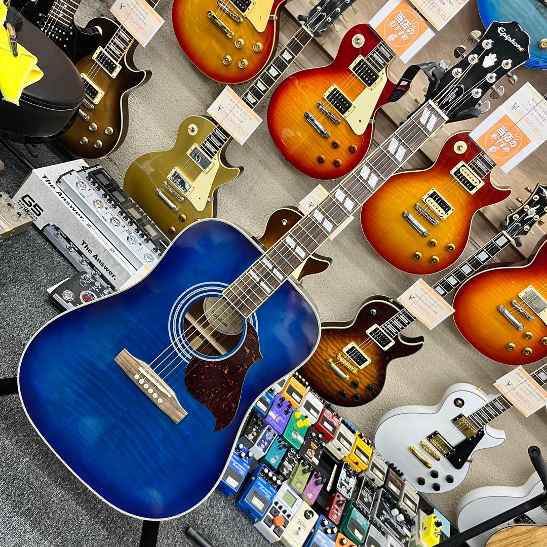 【11585】Epiphone hummingbird Artist Blue
