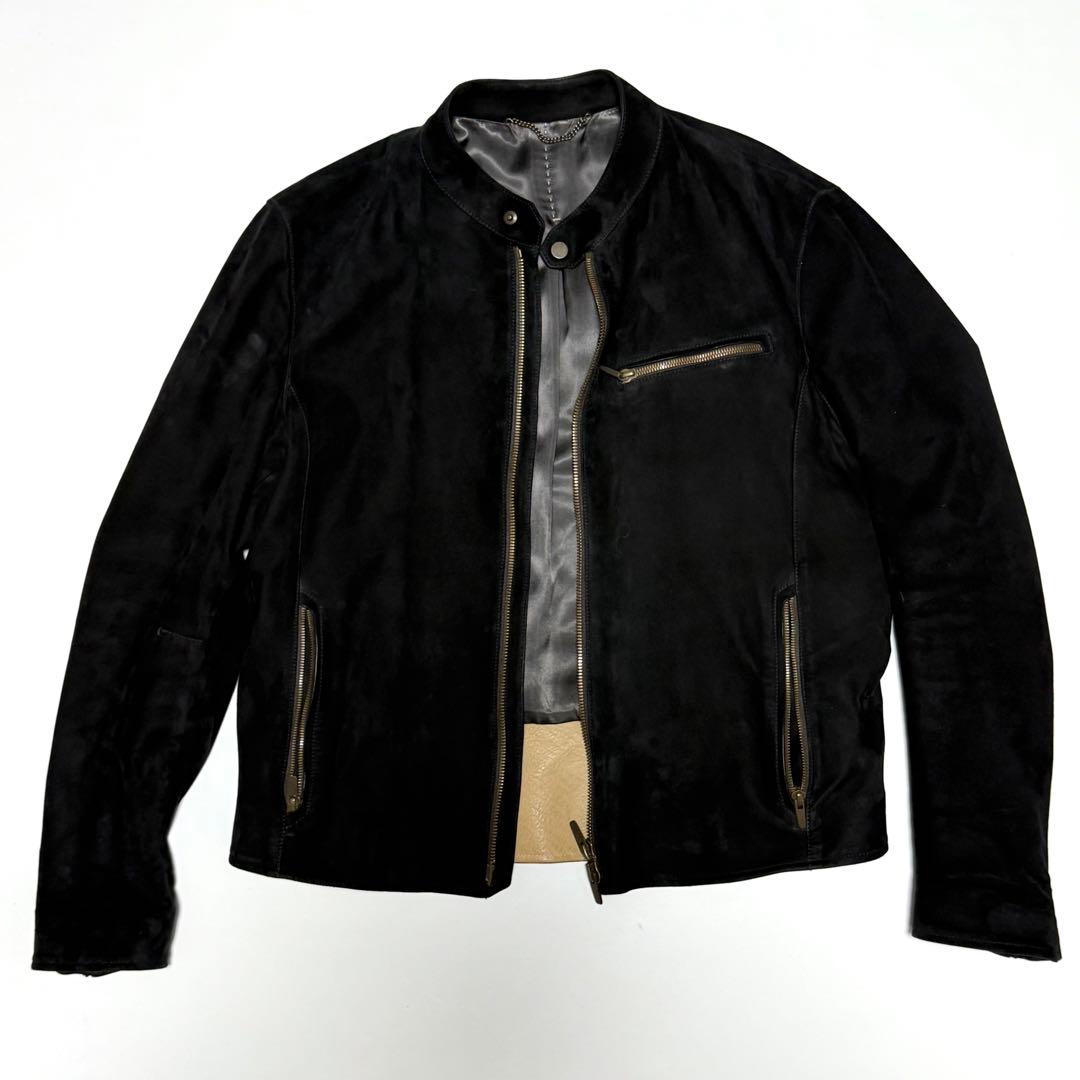 LEON掲載　AJMONE レザージャケット　ラムスエード　50 アイモネ