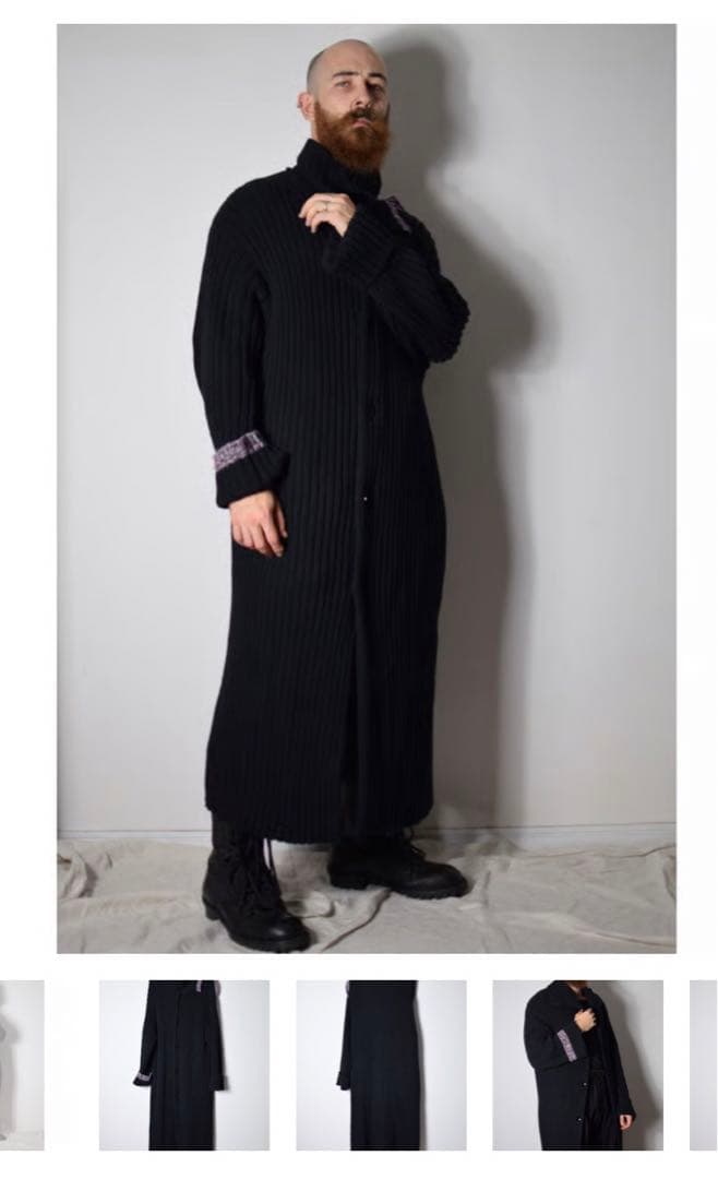 YOHJI YAMAMOTO POUR ヨウジヤマモト ニット コート
