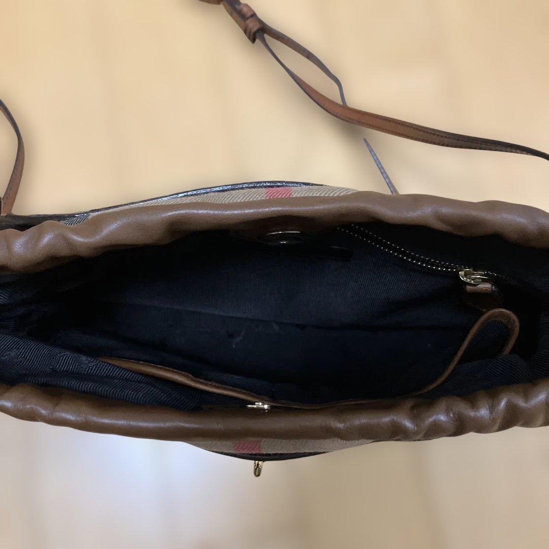 バーバリー　ヒョウ柄ハラコショルダーバッグ