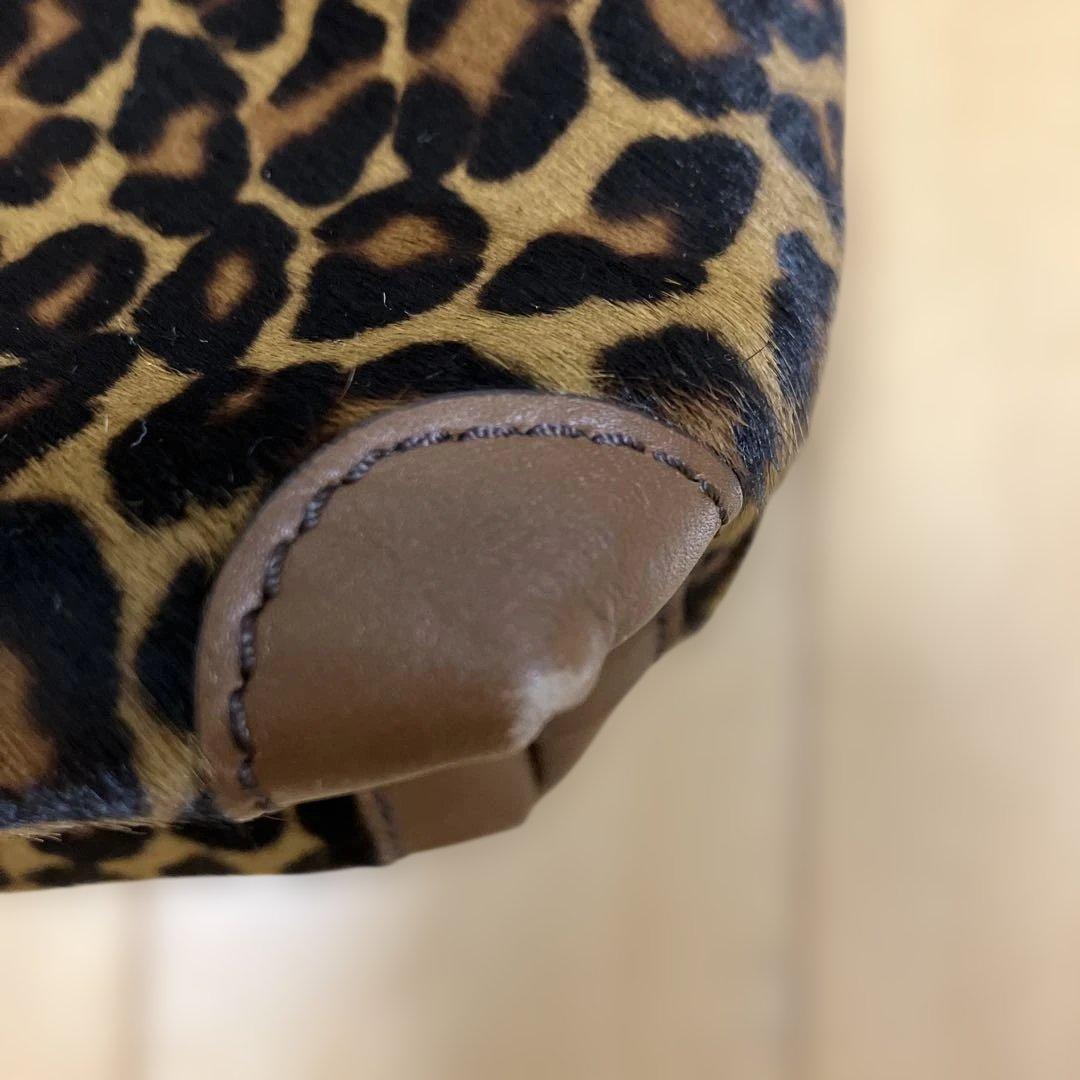 バーバリー　ヒョウ柄ハラコショルダーバッグ