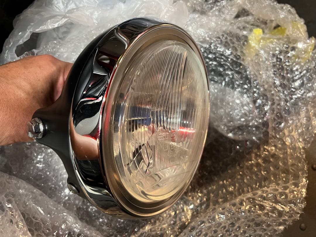 シビエ凹みヘッドライト CIBIE ヨンフォア サンゴーフォア 旧車バイク