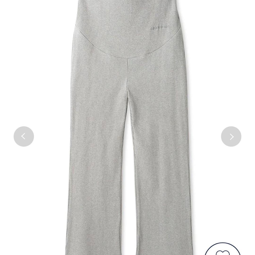 ジェラートピケ マタニティ リブパジャマ セット グレー ジェラピケ