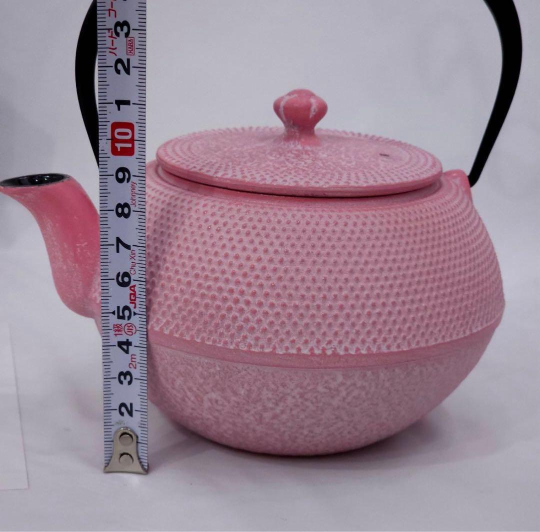 OIGEN 南部鉄器 急須 まろみアラレ 白ピンク カラー急須