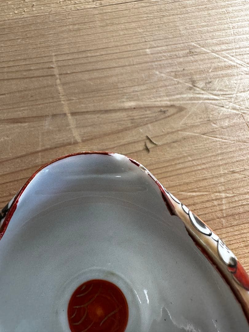 九谷焼6点セート，茶具，茶器，古九谷，百壽老人，赤繪，骨董，インテリア，九谷焼，