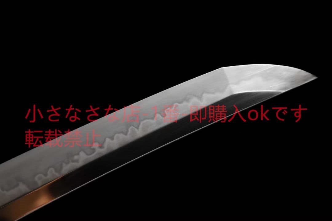 丁子焼研磨灰刃白地黒『光秀短刀』武具　刀装具　日本刀　模造刀 居合刀 肋差 短刀