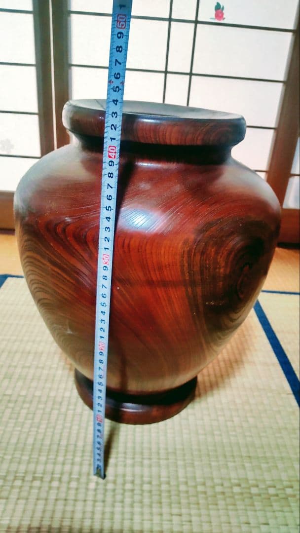 「大切に保管していました。」本けやき欅 1本物彫り／ 自伐自作part６／壺