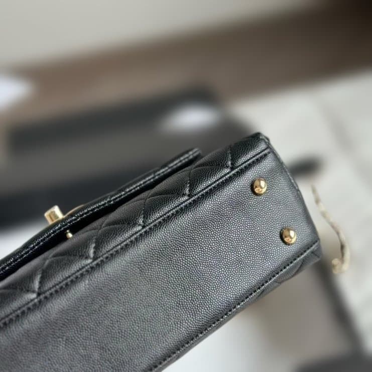 coco handle 金 ブラック ショルダーバッグ