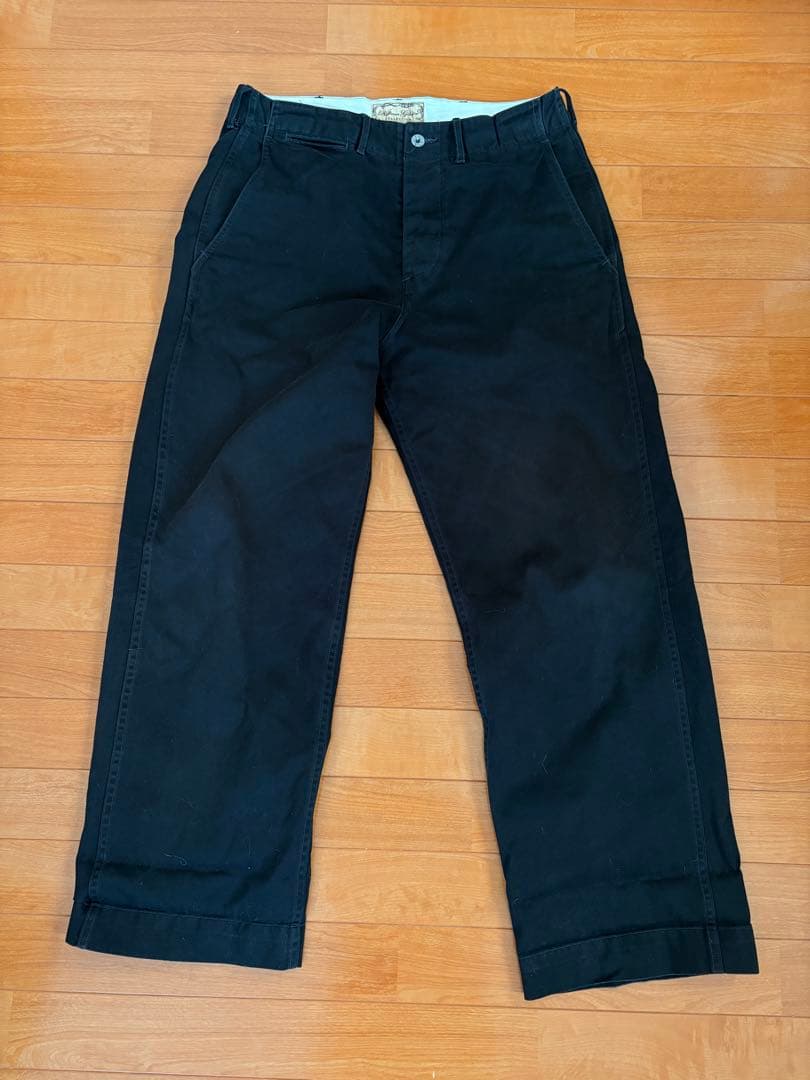 バズリクソンズ ウイリアムギブソン ブラックチノパン 34インチ ミリタリー