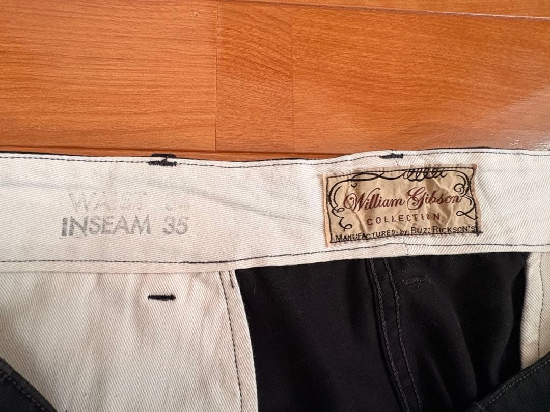 バズリクソンズ ウイリアムギブソン ブラックチノパン 34インチ ミリタリー