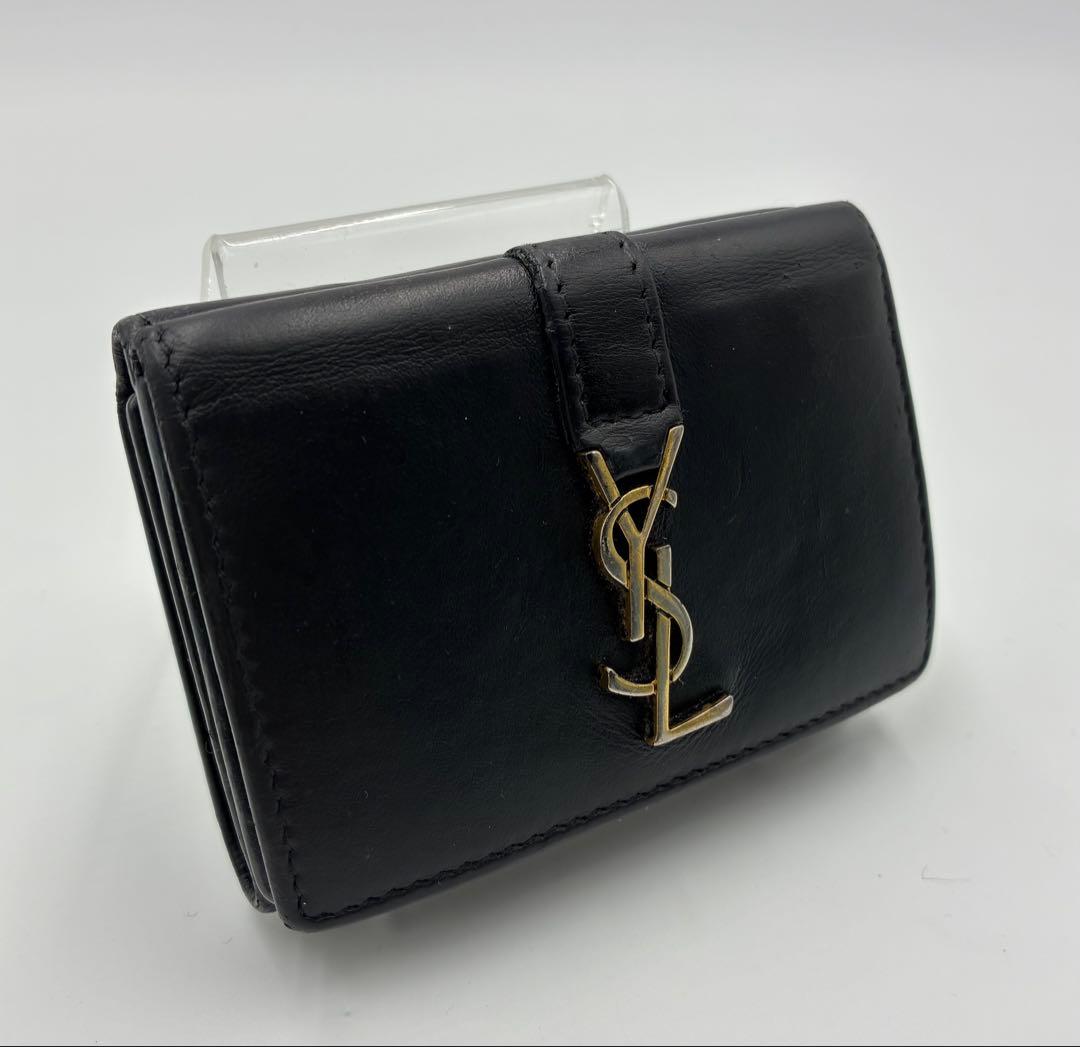SAINT LAURENT イブサンローラン YSL ロゴ 三つ折り財布