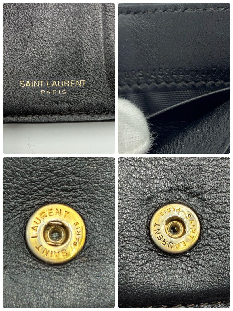 SAINT LAURENT イブサンローラン YSL ロゴ 三つ折り財布