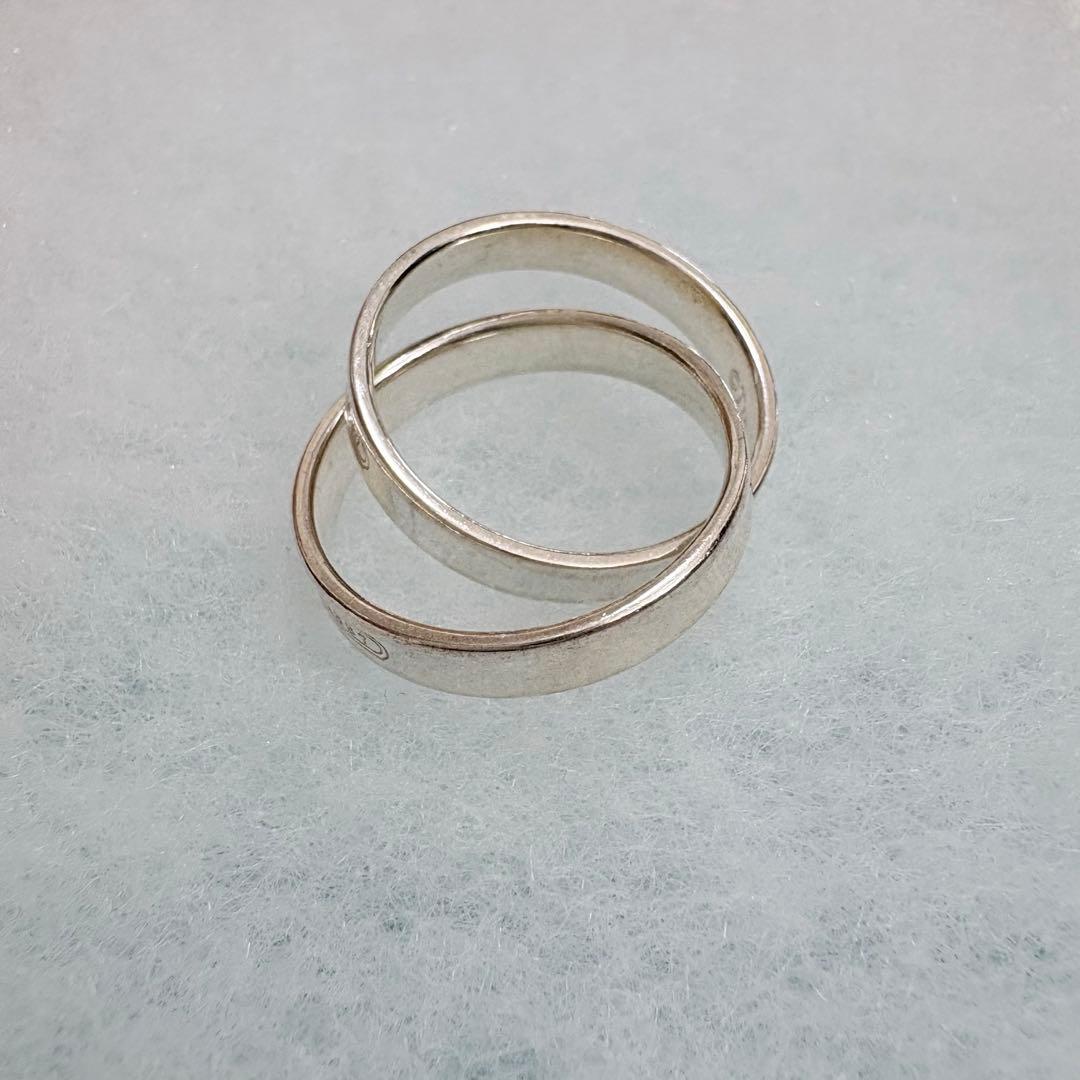 ティファニー 9号 インターロッキング リング ダブル 1837 2連 箱付き