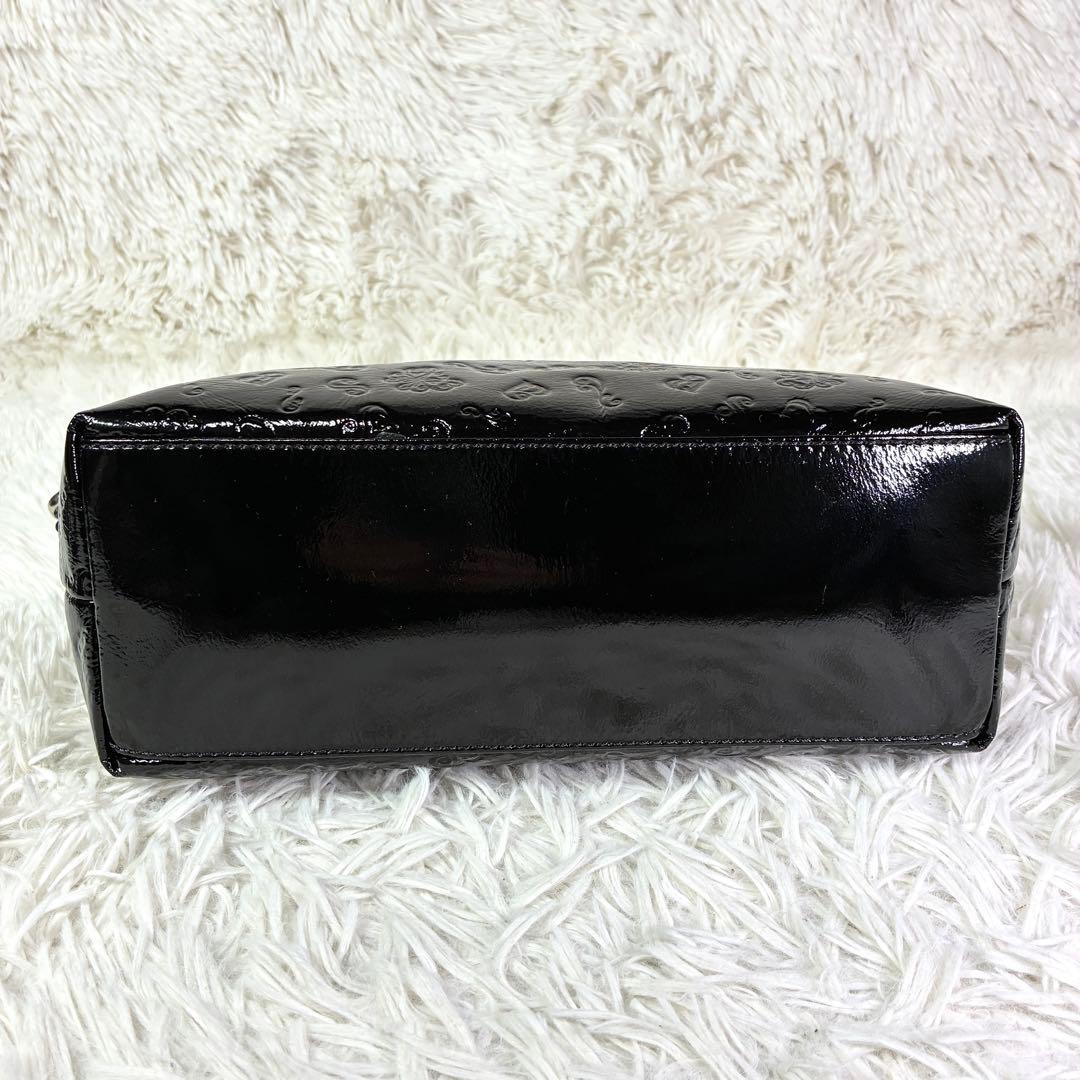 【極美品】アナスイ エリス 型押し エナメルレザー ショルダーバッグ 2way