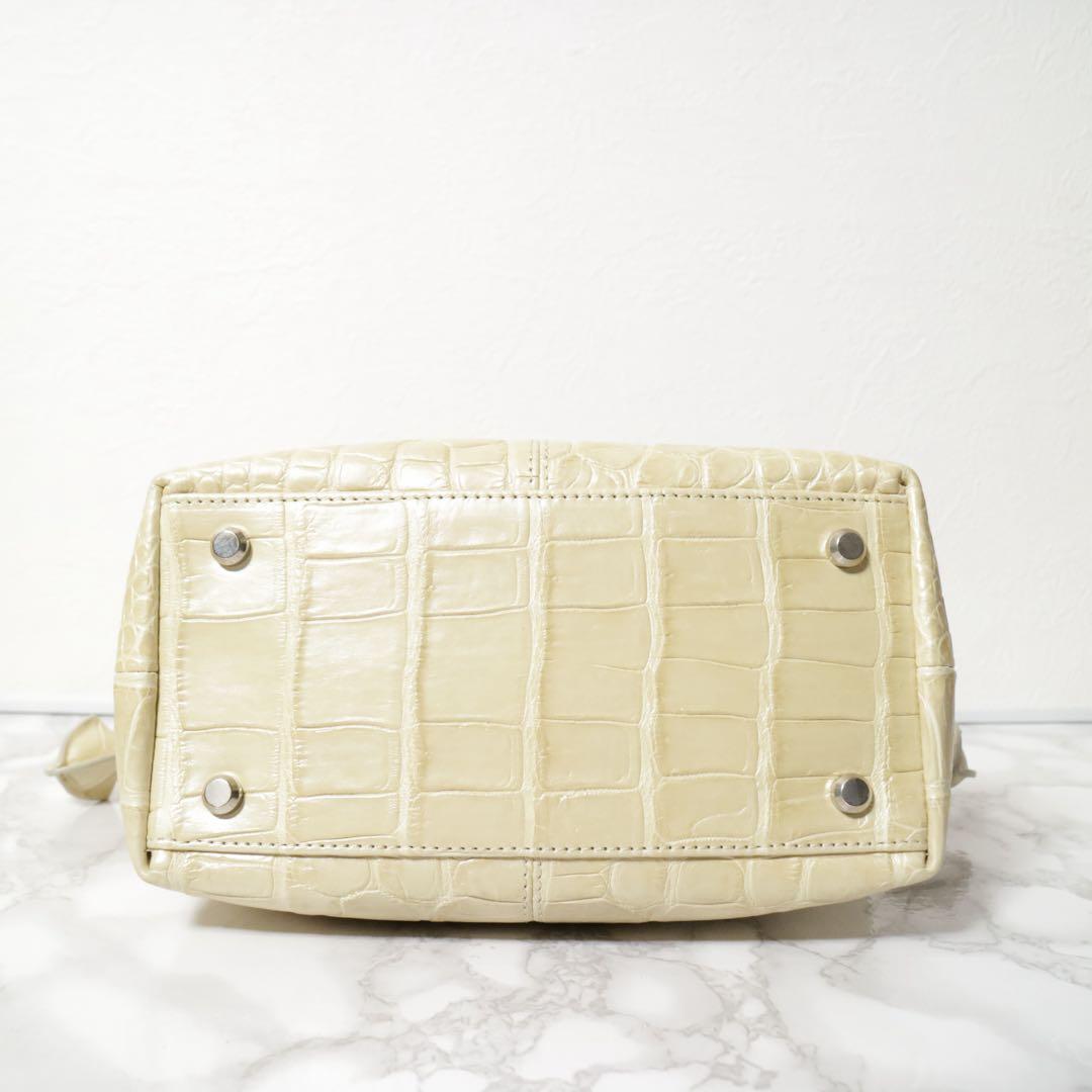 〈極美品〉Crystal Reptiles クロコダイル ショルダー JRA