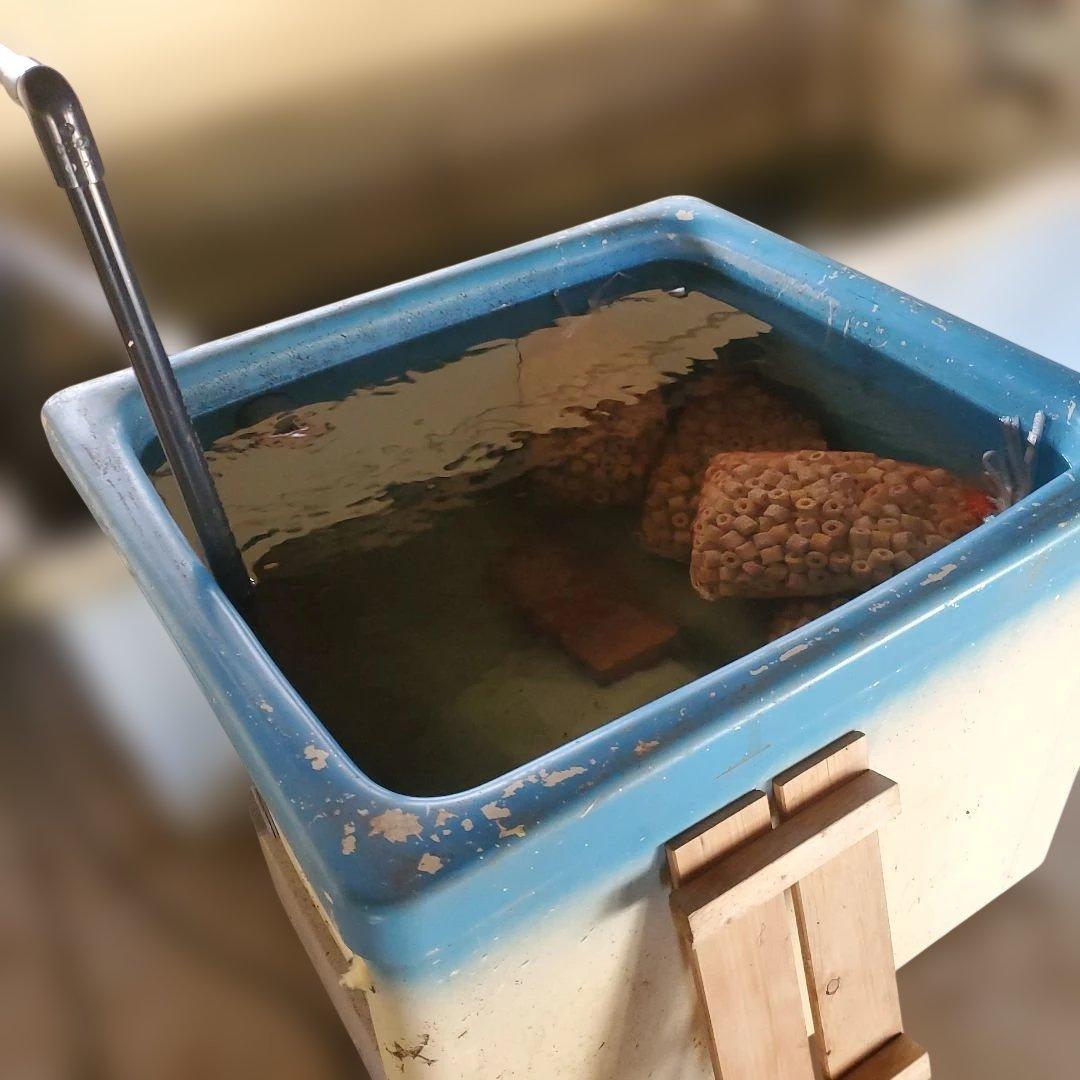 FRP 水槽　幅2m40 奥行き1m20 高さ60cm 濾過水槽セット