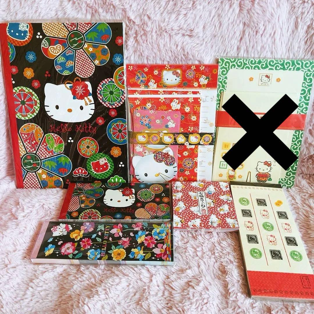 希少レア　ハローキティ　USA 和柄　レターセット　メモ　ノート　2000